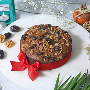 Classic Christmas Plum Cake with rich dry fruits and nuts