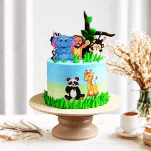 Jungle Animal Theme Cake