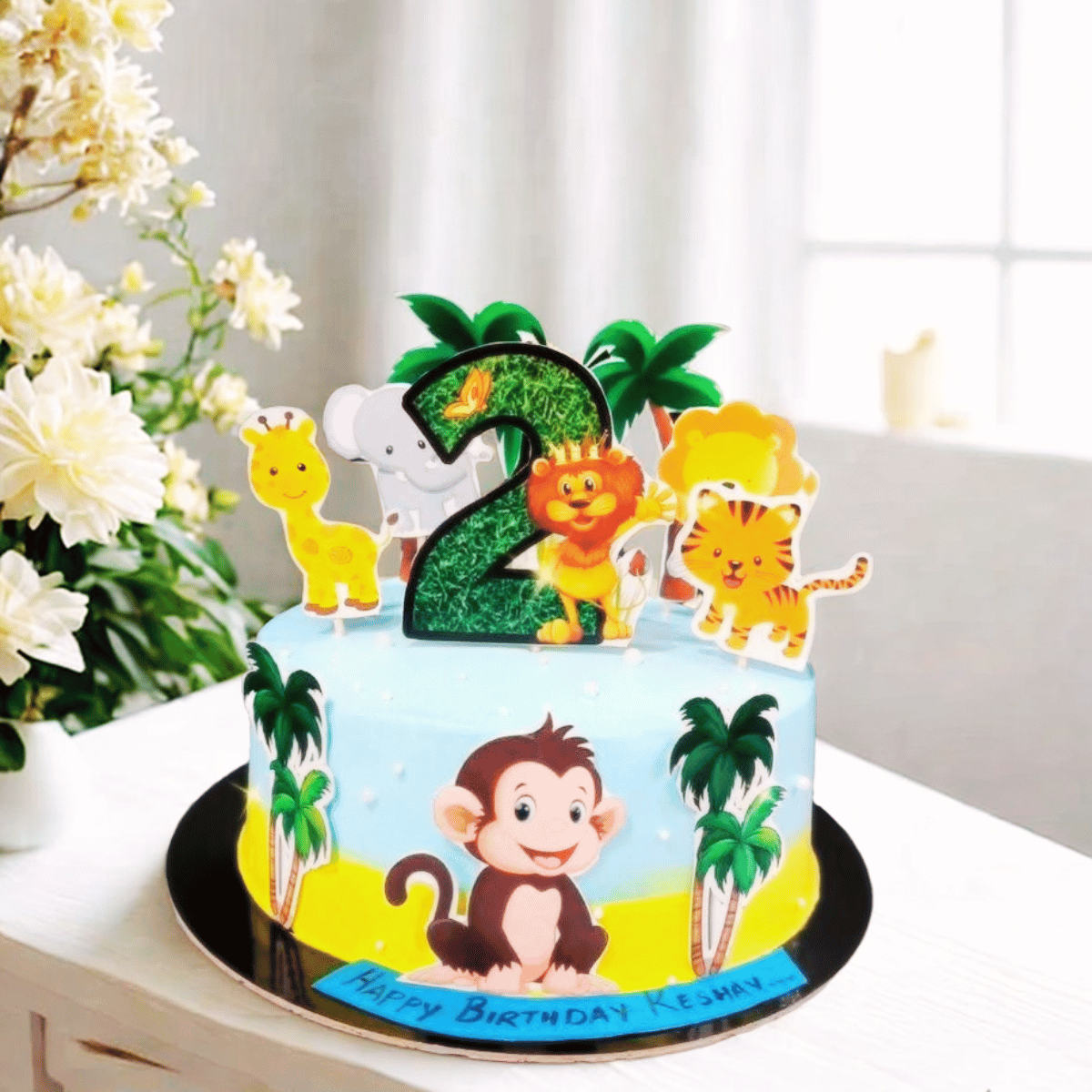 HGK (19) jungle safari kids birthday cake